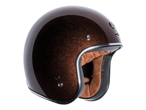 Del Mar (T-50) ECE Open Face Helmet Root Beer Megaflake | XS