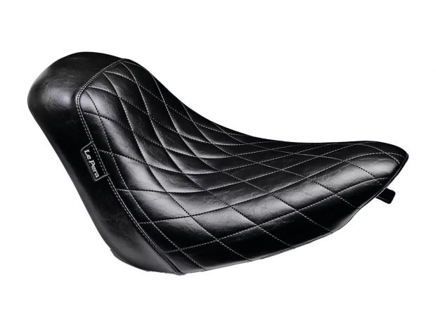 Bare Bones Solo Seat Diamond Stitch Black Vinyl 
