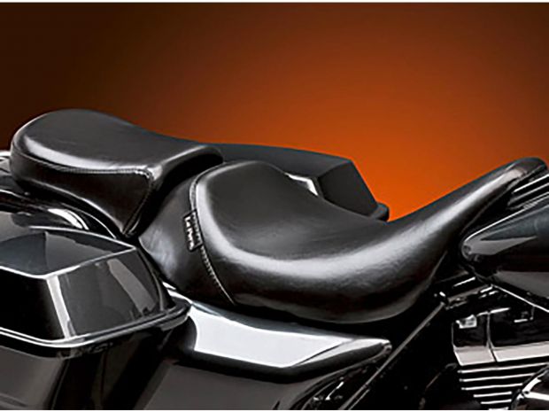 Bare Bones Gel Pillion Pad Smooth Black Vinyl 