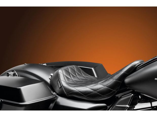 Bare Bones Solo Seat Diamond Stitch Black Vinyl 