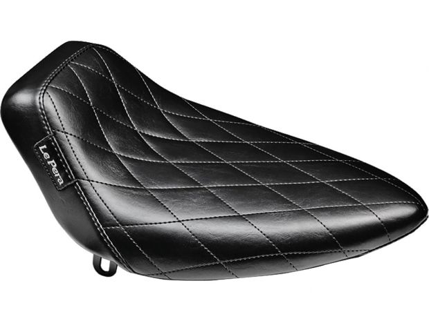 Bare Bones Solo Seat Diamond Stitch Black Vinyl 