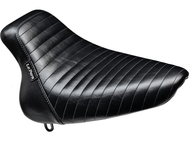Bare Bones Solo Seat Pleated Stitch Black Vinyl 