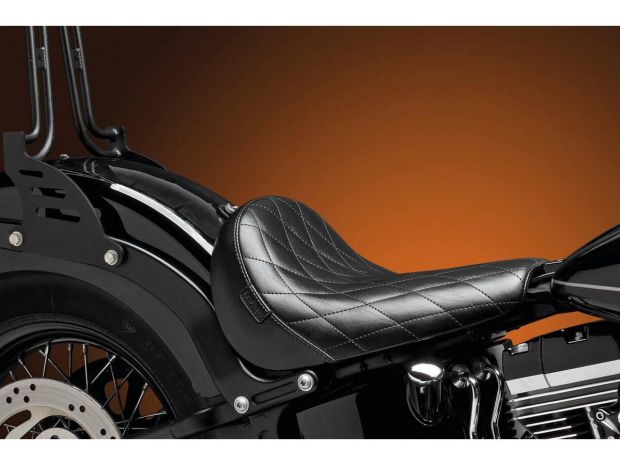 Bare Bones Solo Seat Diamond Stitch Black Vinyl 