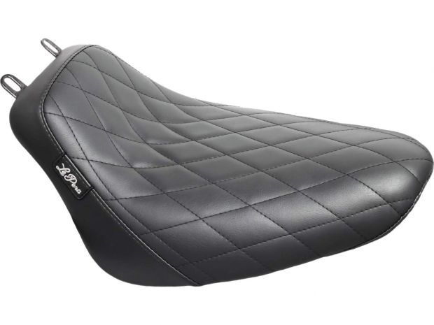 Bare Bones Solo Seat Diamond Stitch Black Vinyl 