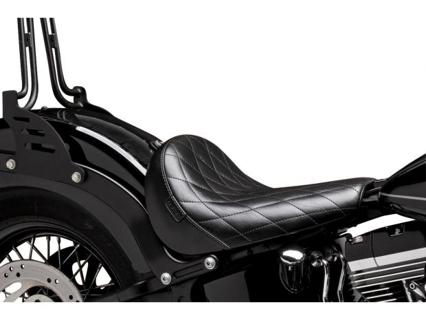Bare Bones Solo Seat Diamond Stitch Black Vinyl 