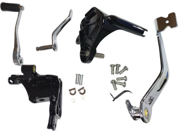 Forward Control Kit for Twin Cam Softail Black Powder Coated 