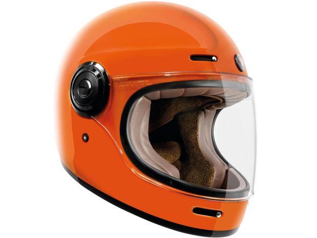 Newport (T-1) Retro Full Face Helmet Orange Gloss | 2XL