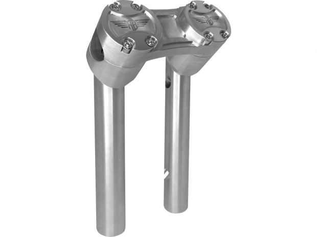 8" Clubstyle Pullback Risers With Silver Clamp Silver 1 1/4" 