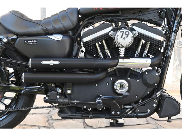 Drager Drag Exhaust System , Polished Smooth Heat Shield, Polished Smooth End Cap, Black 2,5" 