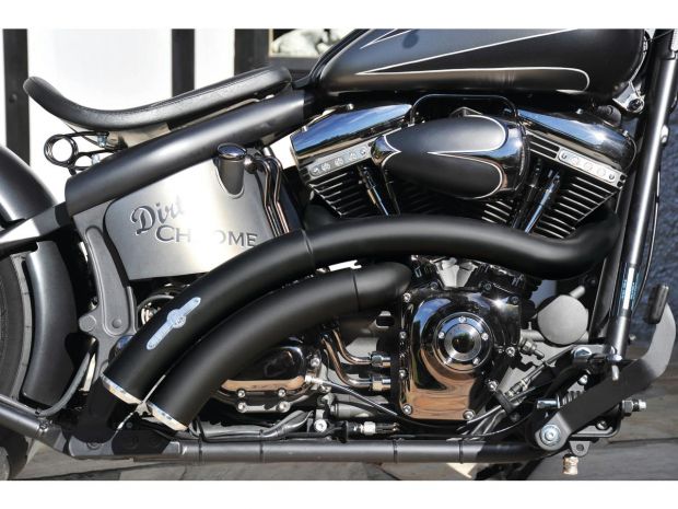 Rainbow Down Under Exhaust System , Without Heat Shield, Polished Smooth End Cap, Black 2,5" 