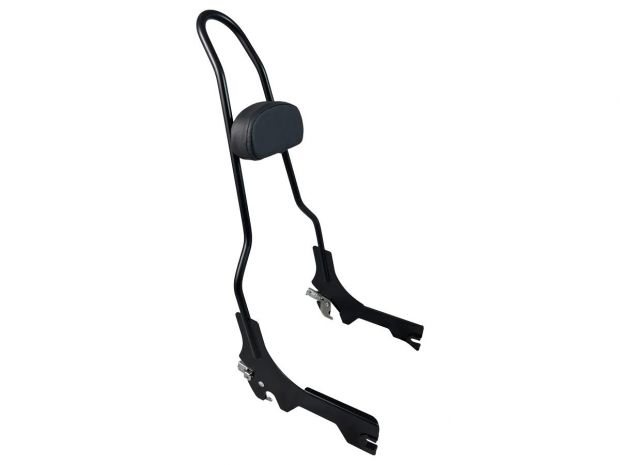 23" Quick Release Sissy Bar with Pad Gloss Black Powder Coated 