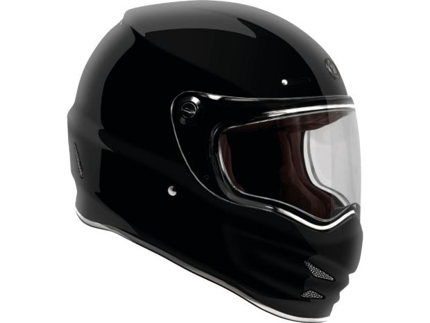 Pomona (T-9) Retro Full Face Helmet Gloss Black | S