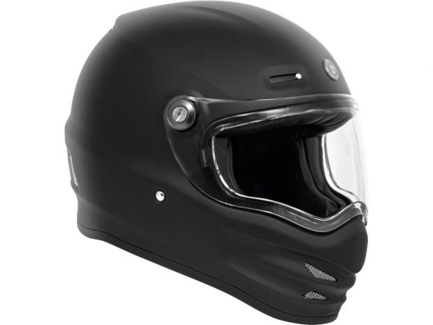 Pomona (T-9) Retro Full Face Helmet Flat Black | M