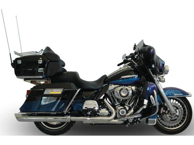 Double Slip-On Muffler Set Endcap Banger Chrome 