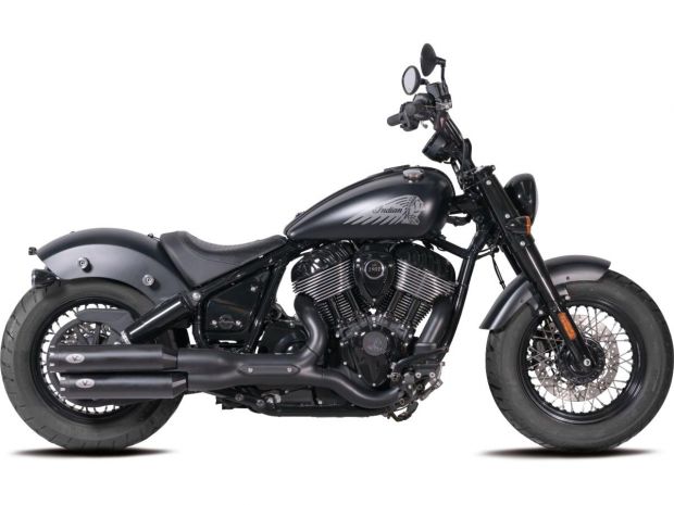 Double Slip-On Muffler Set Endcap Revolver Chrome 