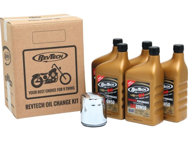 Synthetic Performance MTP 5 Qt SAE20W50 Engine Oil Change Kit Chrome Oil Filter 
