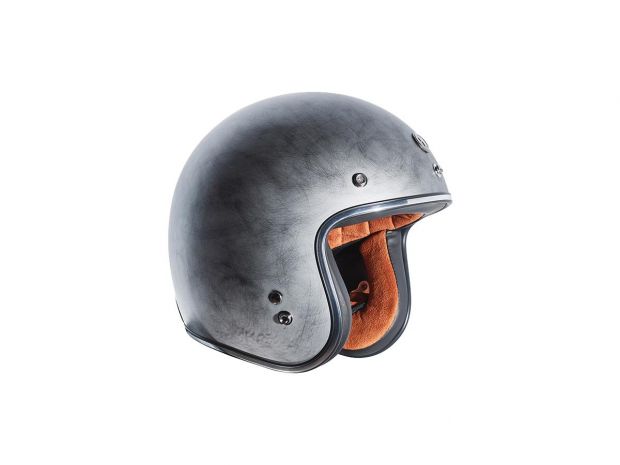 Del Mar (T-50) ECE Open Face Helmet Silver Weathered | XS