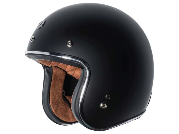 Del Mar (T-50) ECE Open Face Helmet Flat Black | M