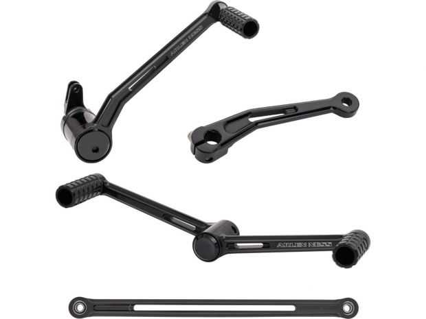 Speedliner Brake and Shift Arm Control Kit with Heel/Toe Shifters Black Anodized 