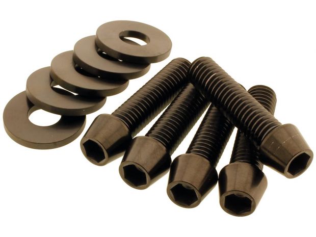 Sprocket/Pulley Screw Kit 5 Conical Allen Head Screws, 5 Washers Titanium Satin 