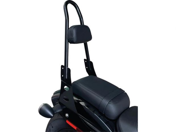 Tall Rigid Curved Sissy Bar with Pad for Nightster RH 