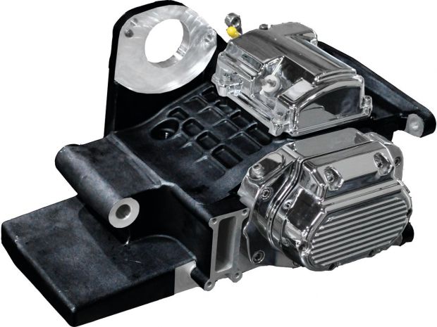 Transmission for 6 Speed Twin Cam A Black Housing, Chrome Covers 