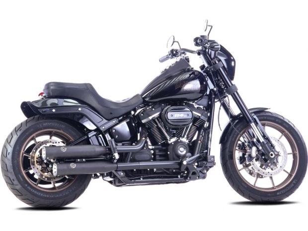 Double Groove Slip-On Mufflers Black Satin 