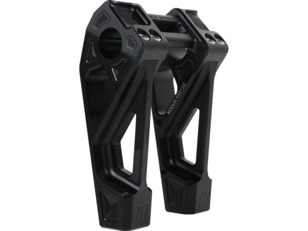 6" Universal Fastback Risers Black Anodized 1" 