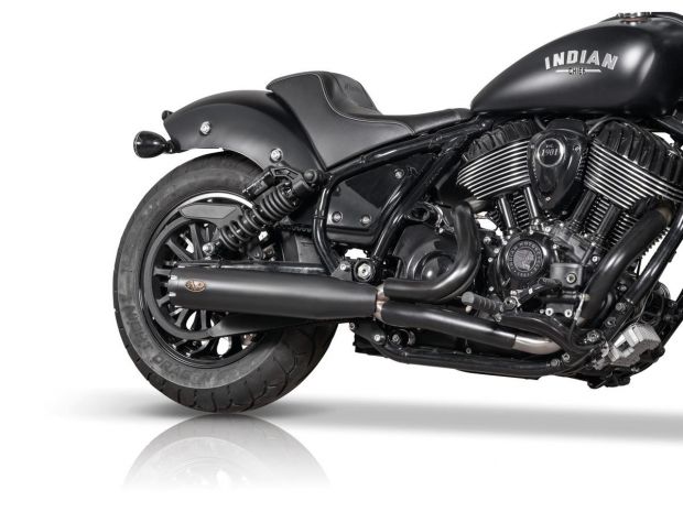 2 in 1 Full System Exhaust Endcap Revolver Black Ceramic Coated 