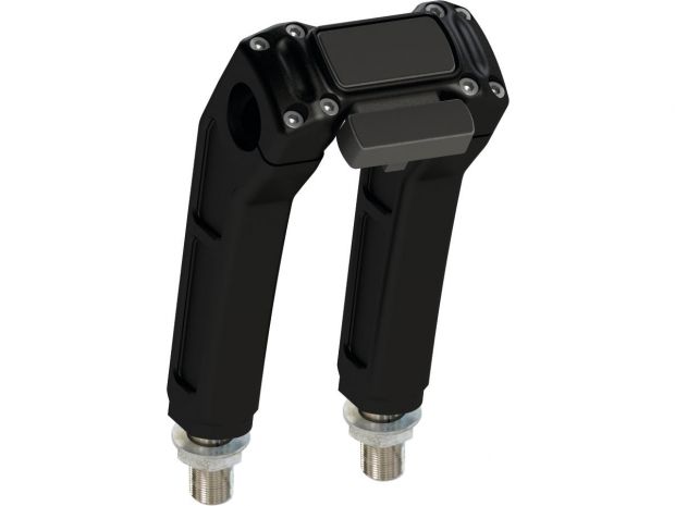 Clubstyle Riser Kit Height: 7", For 1 1/4" Handlebar, Digital Instrument Black Satin 