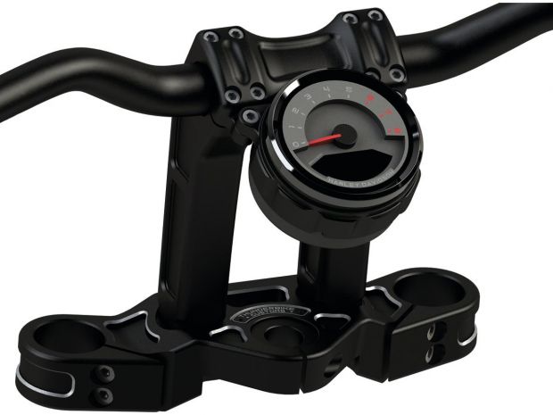 Clubstyle Riser Kit Height: 7", For 1 1/4" Handlebar, Round Instrument Black Satin 