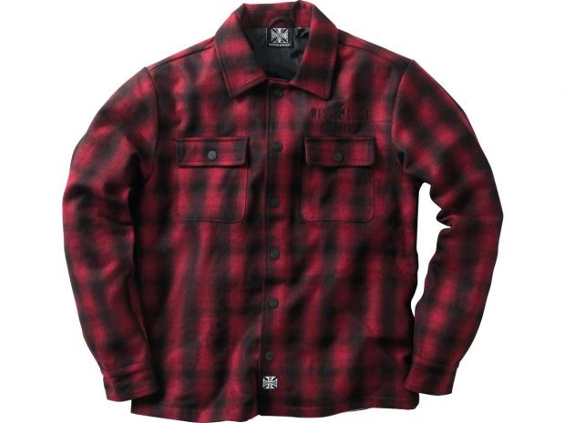 Wool Lined Plaid Jacket Black|Red | 3XL