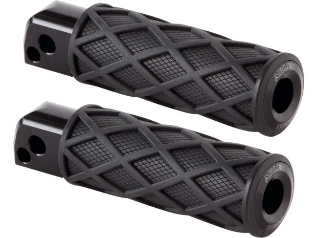 Diamond Passenger Pegs Black Rubber Peg, Black End Cap 