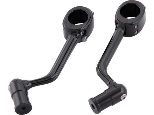 Forged Highway Peg Mounts Accepts HD Type Shifter Pegs (5/16”-24) Black Anodized 