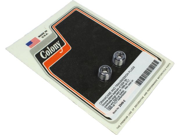 Transmission Pan Drain and Crankcase Plug Chrome 