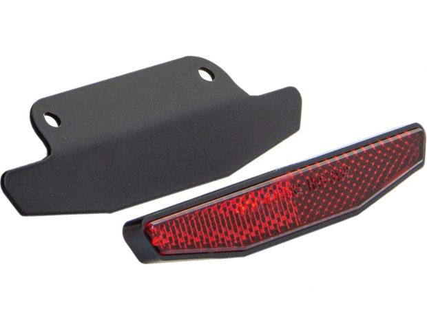 Reflector with Bracket for Slide-In License Base Plate Red 