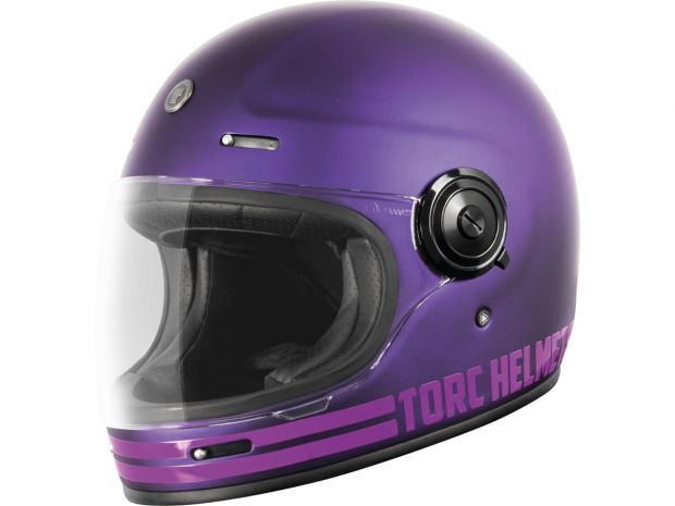 Newport (T-1) Retro Full Face Helmet Cali Purple | M