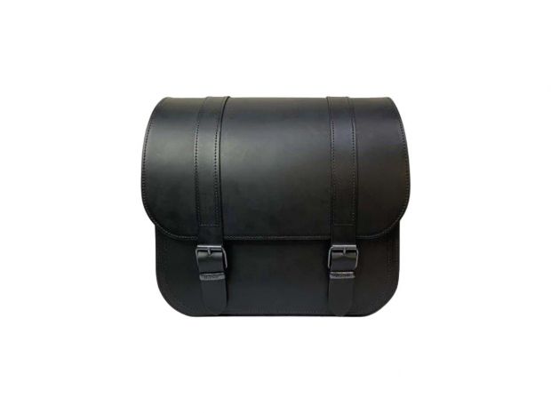 Leather Universal Saddlebag for Softails 27,7 Liter with Inside Flap, Height: 420 mm, Width: 440 mm, Depth: 150 mm Black 