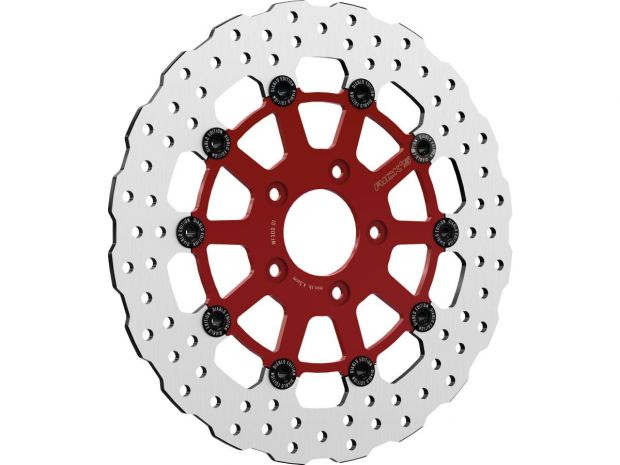 El Diabolo (Steve) Design Floating Brake Disc Red Inner Carrier 11,8" Front 