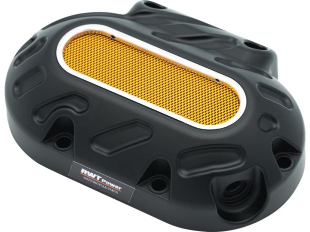 Mesh Transmission Side Cover Flat Black Orange 