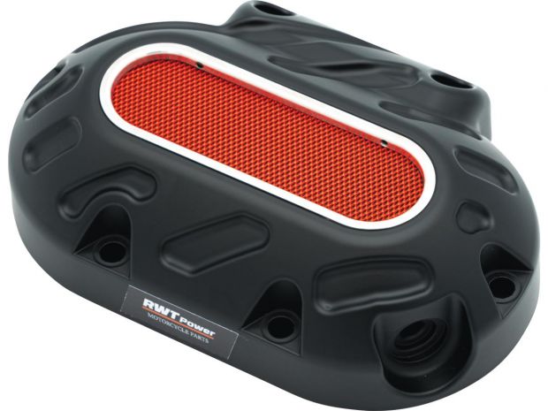 Mesh Transmission Side Cover Flat Black Red 