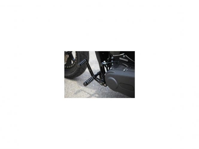 Ricks Motorcycles Stock Length Grooved Forward Control Kit In Black For Harley Davidson 2006-2017 Dyna Models (50-2100000-3)