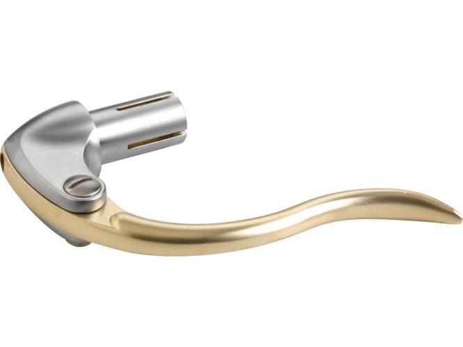 Kustom Tech Retro Line Inverted Control In Chrome With Brass Lever In Satin Finish (20-710)