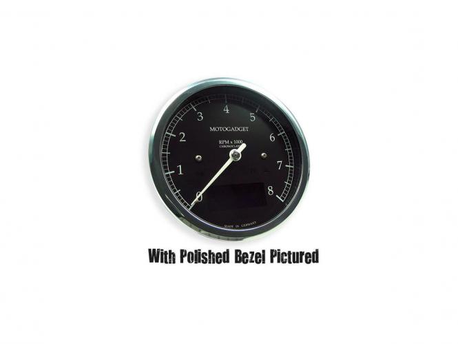 MotoGadget Chronoclassic 8K Scale Dark Edition Tachometer in Black Finish (2004058)