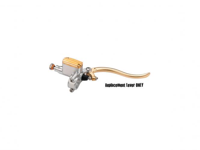 Kustom Tech Replacement Deluxe Line Brake & Clutch Master Cylinder Lever In Satin Aluminium Brass Finish (20-305)