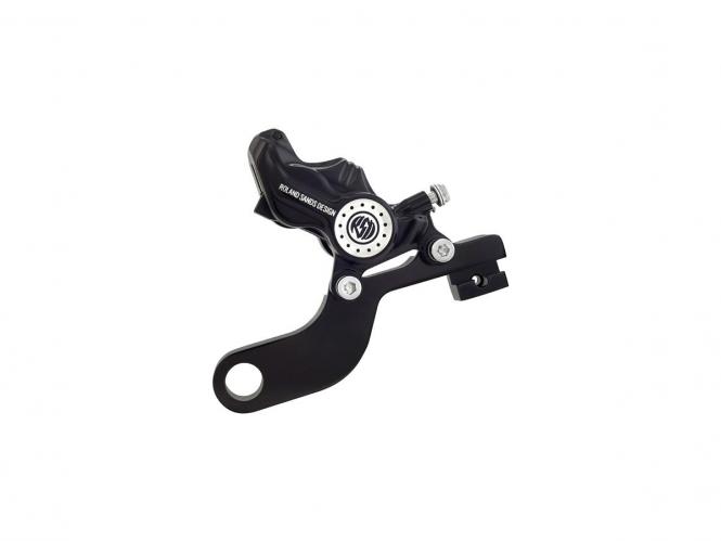 Roland Sands Design Rear Brake Caliper With Bracket in Contrast Cut Finish For 2000-2001 FLH With 11.5 Inch Disc Models (1287-0073RSD-BM)