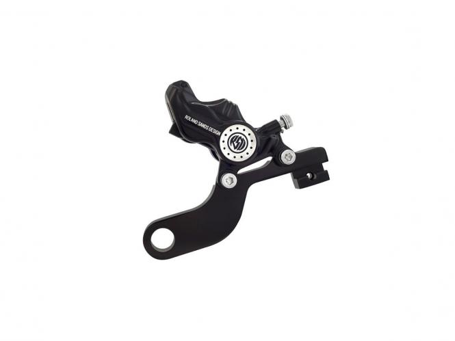 Roland Sands Design Rear Brake Caliper With Bracket in Contrast Cut Finish For 2002-2007 FLH, 2005 VRSC/A/B With 11.5 Inch Disc Models (1290-0073RSD-BM)