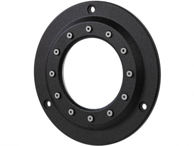 Ricks Motorcycles Bull Eye Clutch Cover in Black Wrinkle Finish For 1984-1998 Evolution Models With 3-Hole Derby Cover (50-0000082-SW)