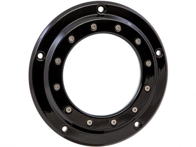Ricks Motorcycles Bull Eye Derby Cover in Black Gloss Finish For 1999-2017 Twin Cam Models With 5-Hole Derby Cover (50-0000081-SG)