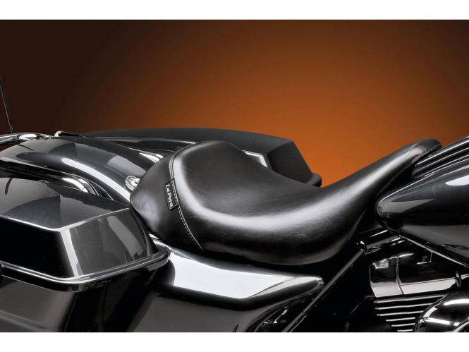 Le Pera Bare Bones Biker Gel Solo Smooth Seat In Black For Harley Davidson 2008-2023 Touring Models (LGK-005)
